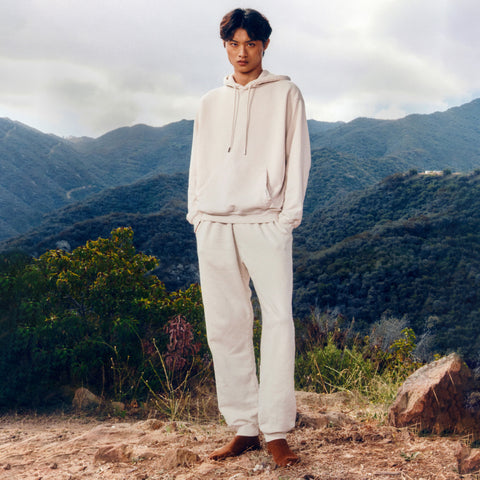 The Heavyweight Drawstring Hoodie in Cream