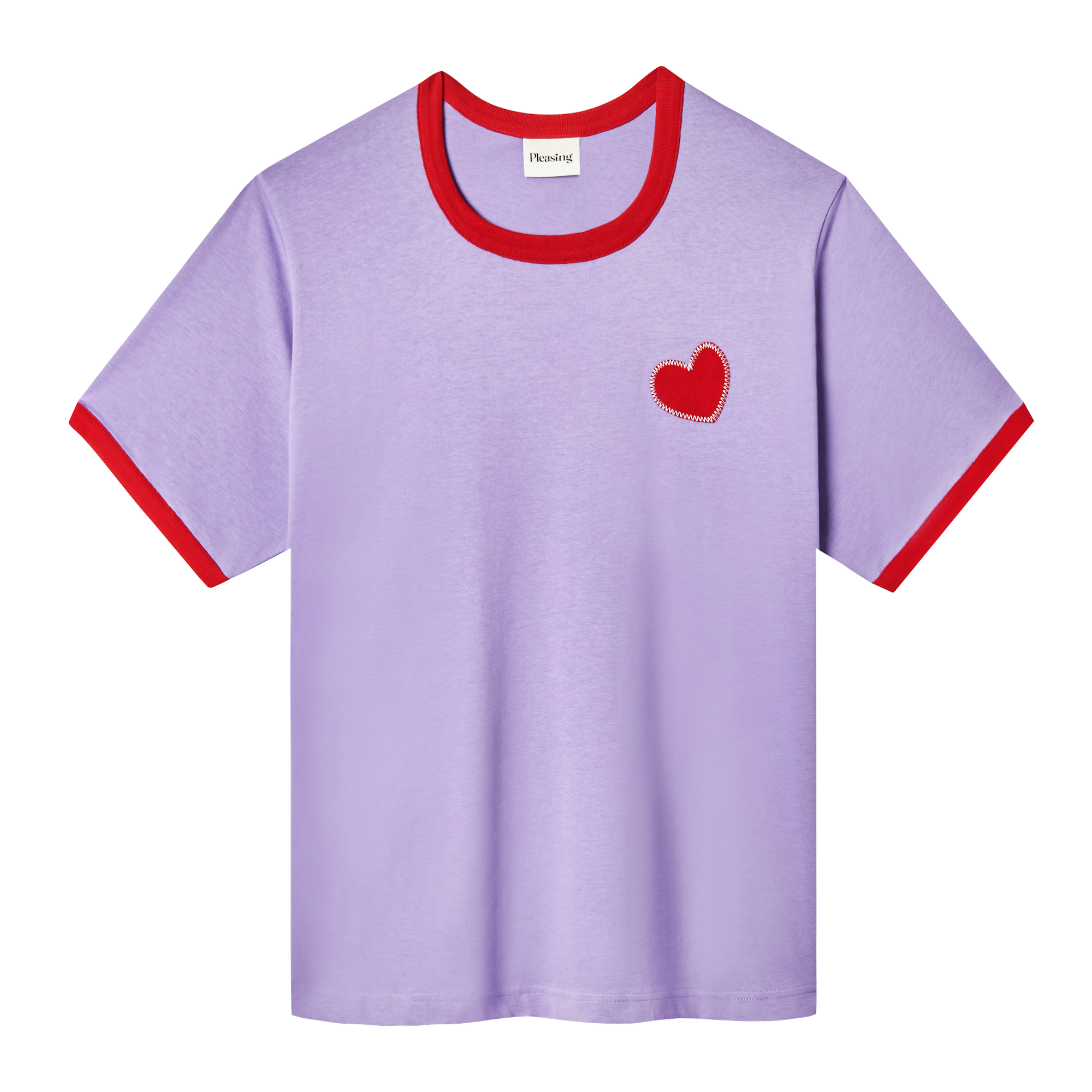 The Pleasing Loves You Ringer Tee in Violet Cherry