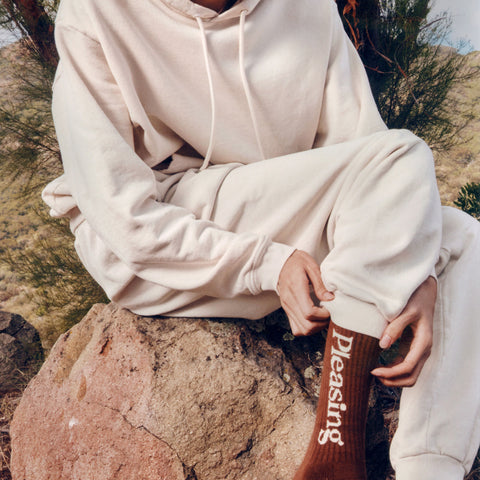 The Heavyweight Drawstring Hoodie in Cream