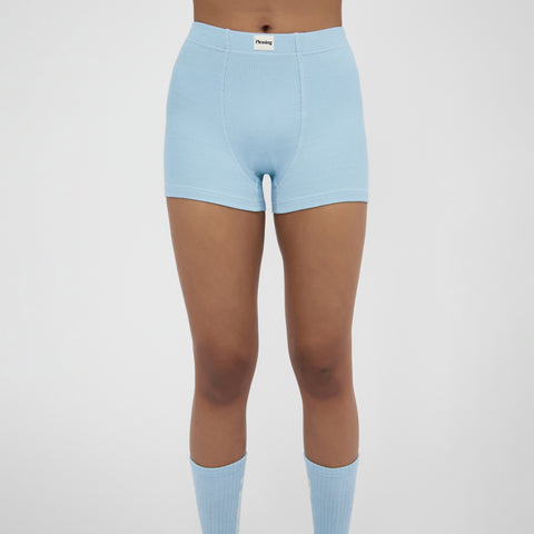 The Pleasing Ribbed Boxer Brief in Blue