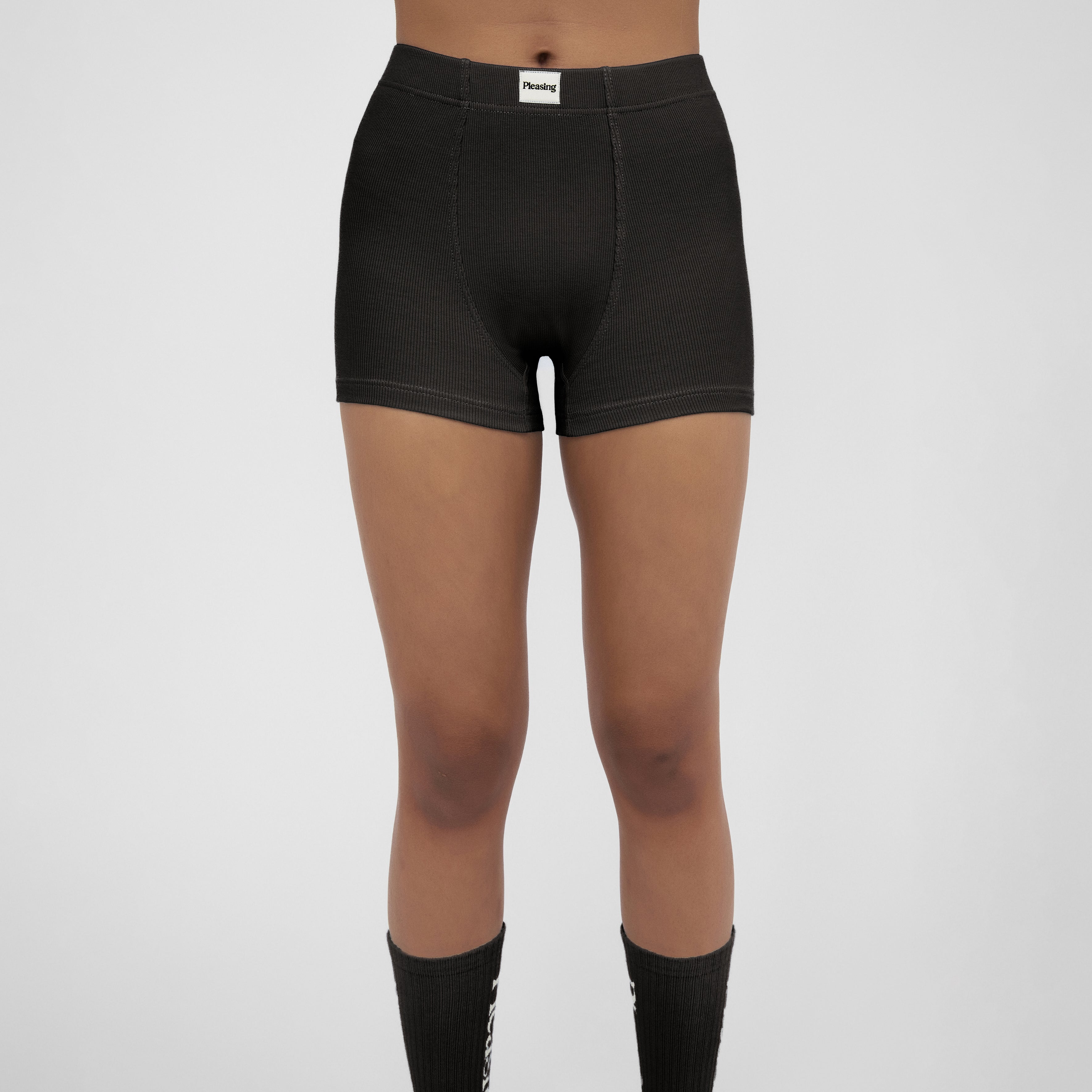 The Pleasing Ribbed Boxer Brief in Black