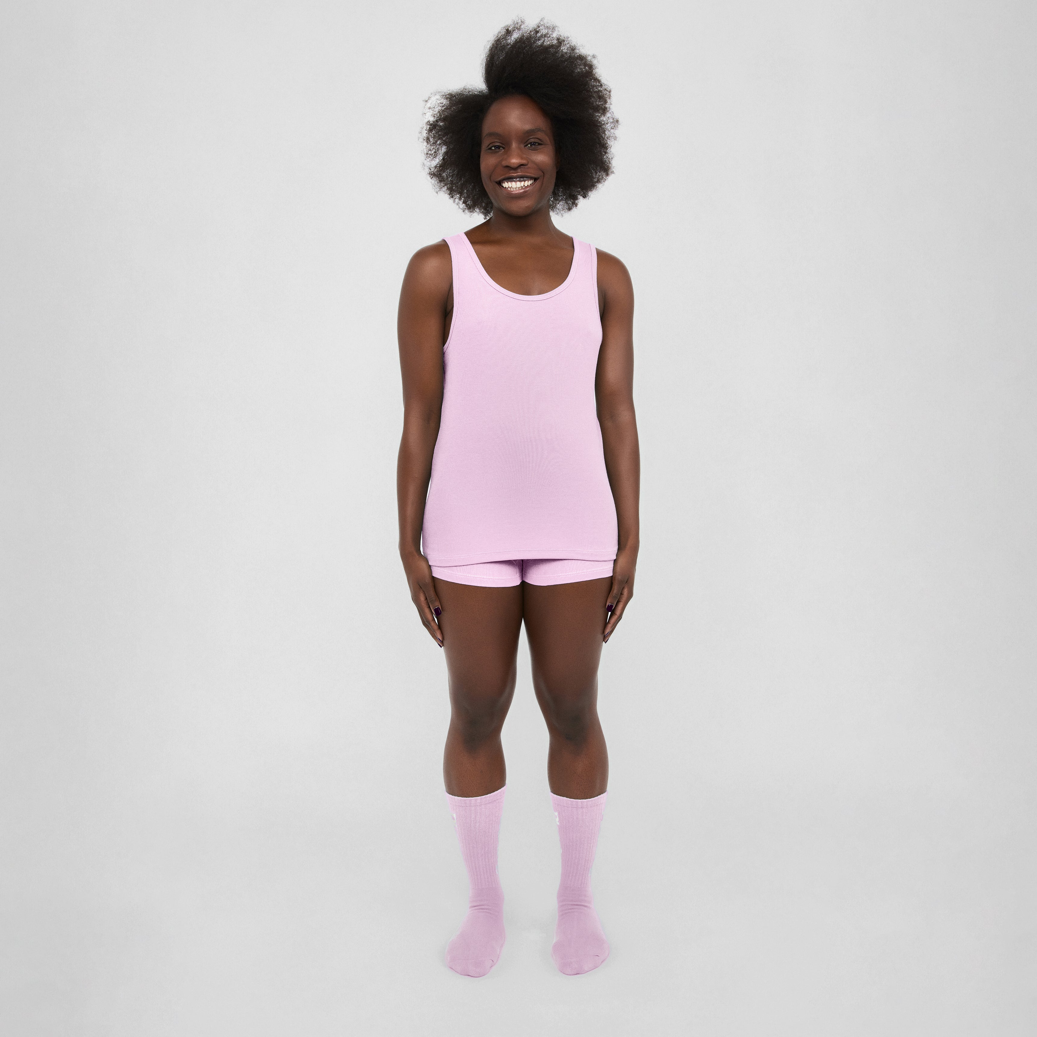 The Pleasing Ribbed Tank in Lavender