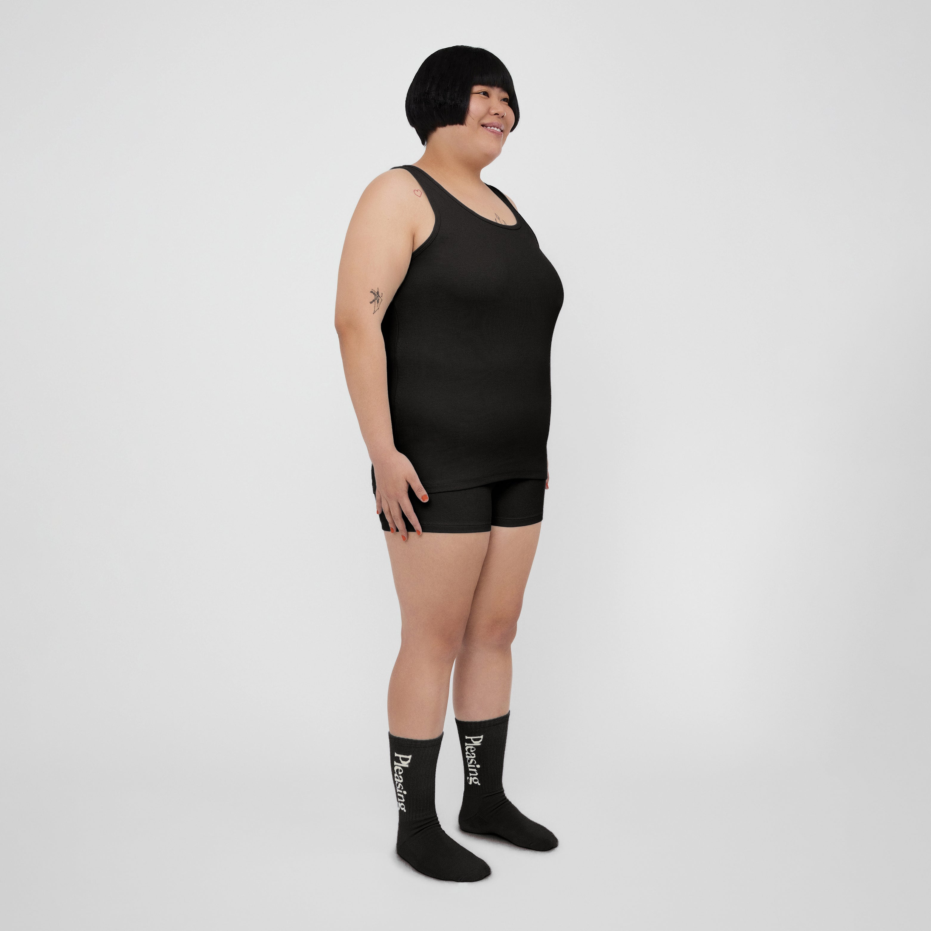 The Pleasing Ribbed Boxer Brief in Black