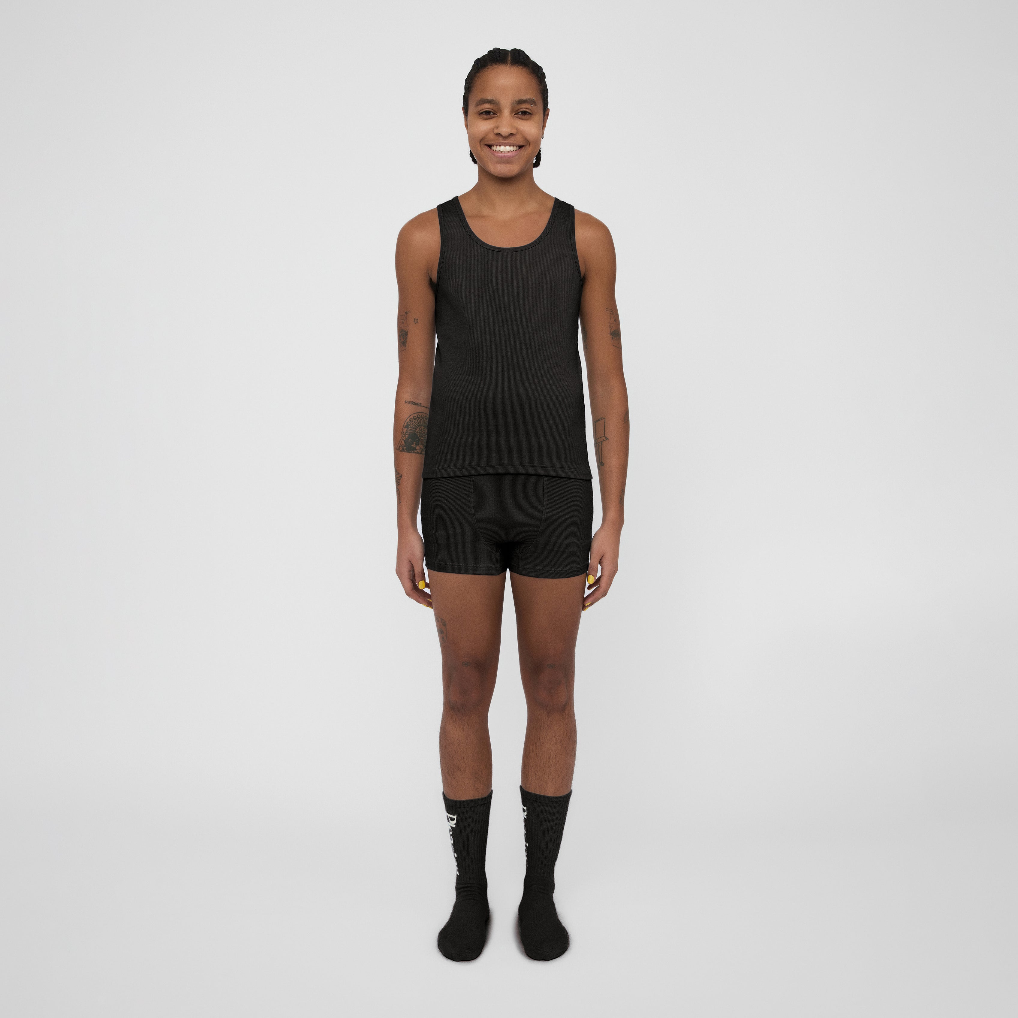 The Pleasing Ribbed Tank in Black