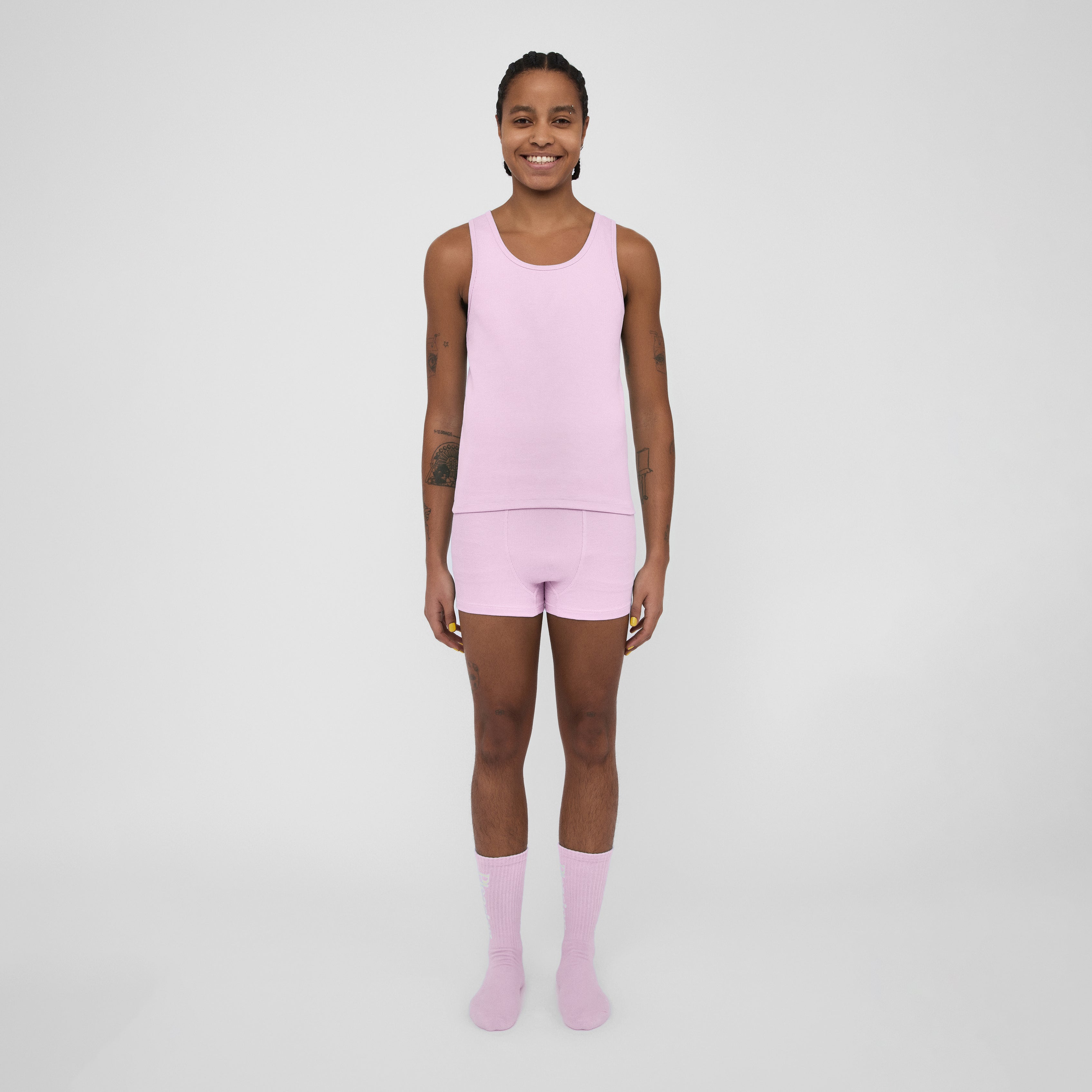 The Pleasing Ribbed Tank in Lavender