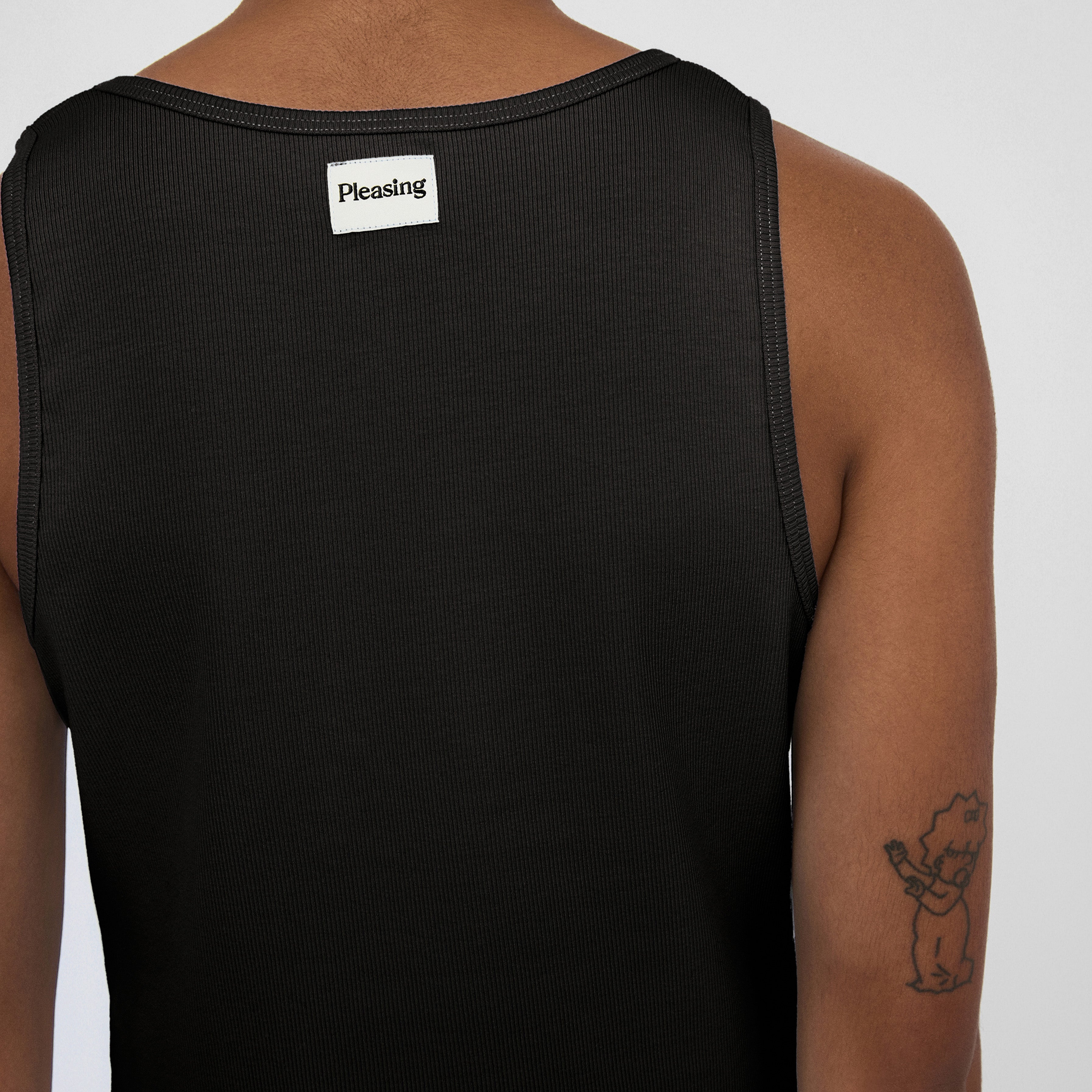The Pleasing Ribbed Tank in Black