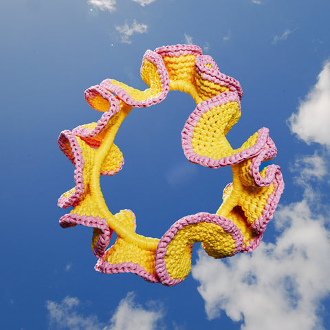 The Swirl Scrunchie in Sunny Yellow