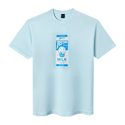 The Carton of Cow Tee in Baby Blue