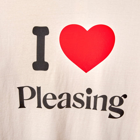 The I Heart Pleasing Tee in Cream