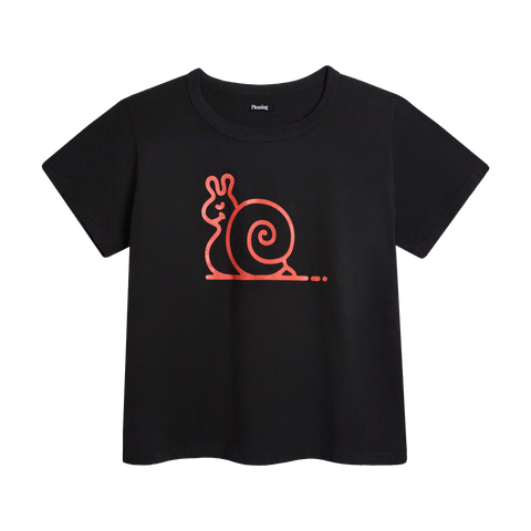 The Snail Tee in Black